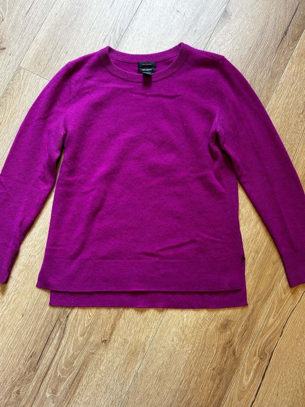 Halogen 100% Cashmere Crewneck Sweater Magenta Size S Petite
